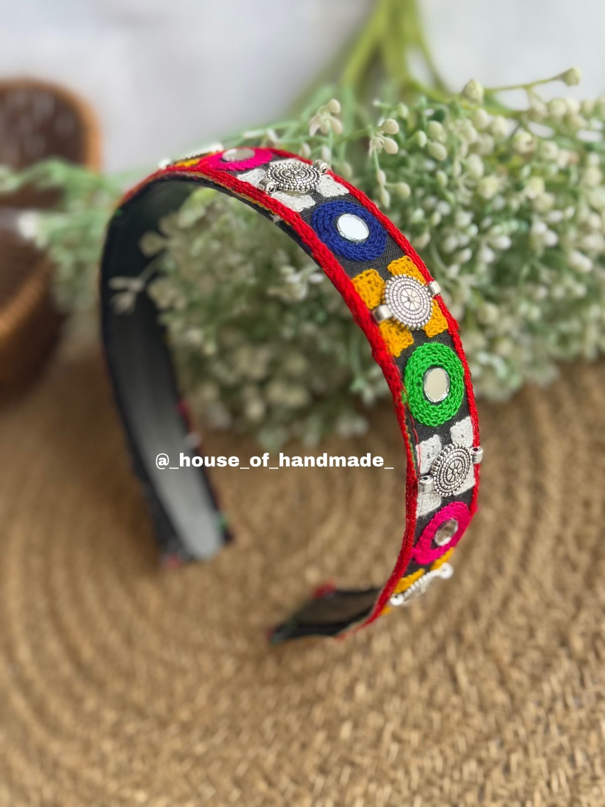 1 13 Handmade Colorful Embroidered Ethnic Headband Handmade Colorful Embroidered Ethnic Headband