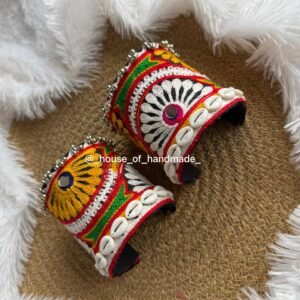 Handmade Navratri Handcuffs – Colorful Shell Jewellery