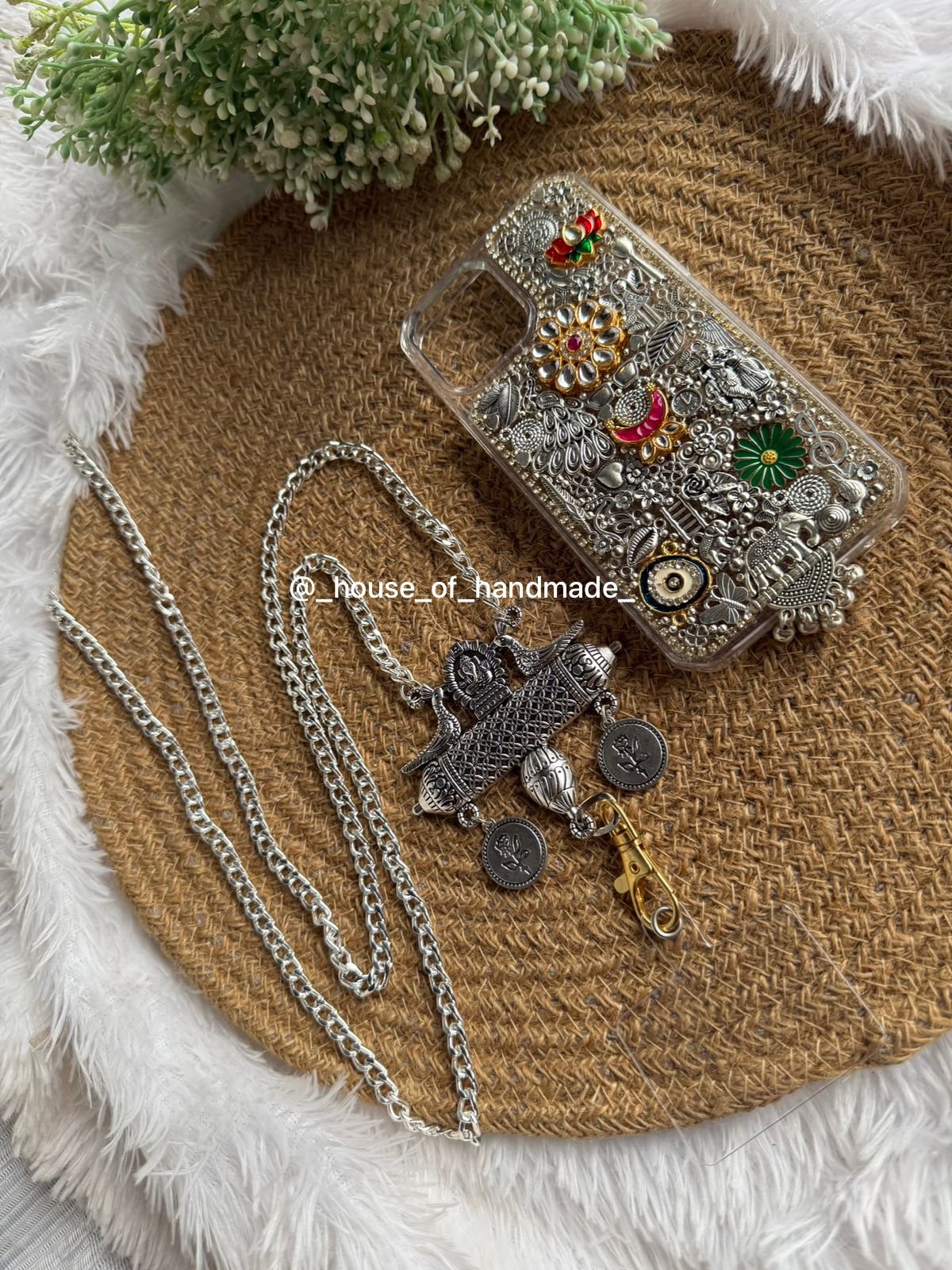 2 16 Ethnic Handmade Phone Case Cover with Charms Ethnic Handmade Phone Case Cover with Charms