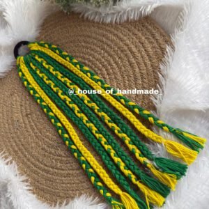 Yellow & green boho hair string