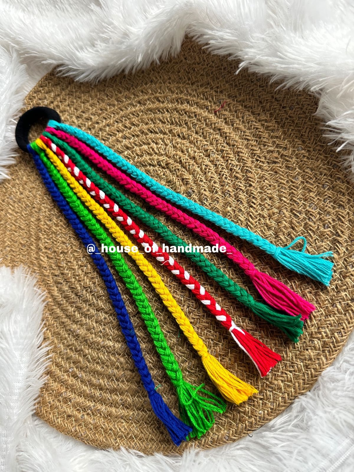3 3 Vibrant Handmade Braided Boho Hair String Vibrant Handmade Braided Boho Hair String