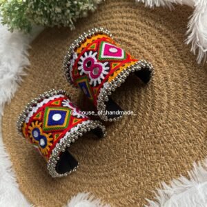Colorful Embroidered Handcuffs – Ethnic Festive Accessories