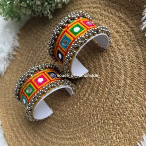 Vibrant Mirror Work Handcuffs – Ethnic Fashion