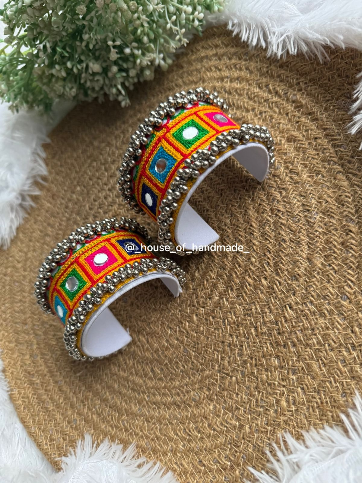 6 8 Vibrant Mirror Work Handcuffs – Ethnic Fashion Vibrant Mirror Work Handcuffs – Ethnic Fashion