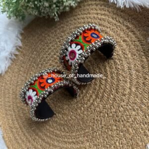 Handmade Embroidered Ethnic Bridal Handcuff Bangles