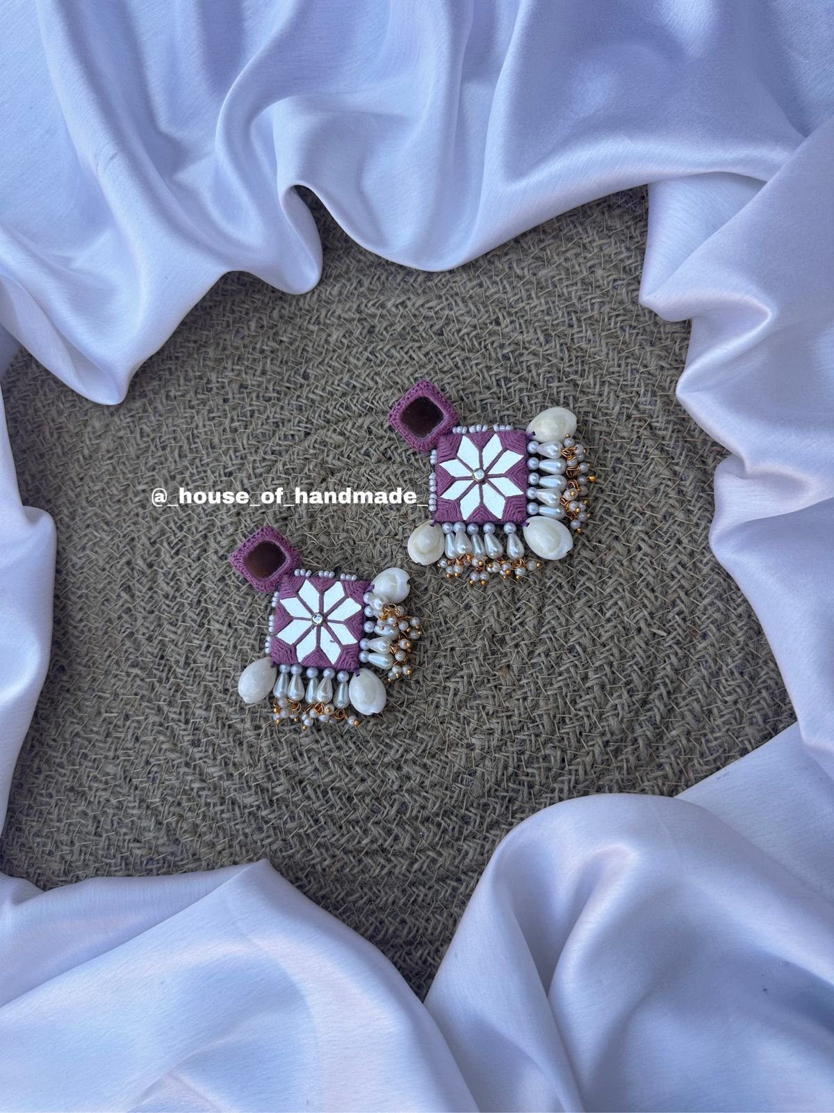 WhatsApp Image 2025 09 05 at 11.13.39 PM Handcrafted Lavender Mirror Work Square Earrings with Pearls Handcrafted Lavender Mirror Work Square Earrings with Pearls