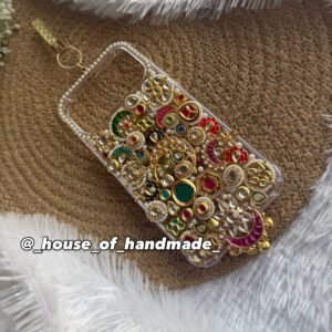 Greenish & pinkis phone with moon and waist hook